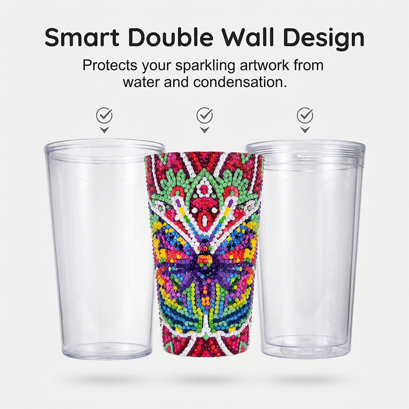 Creative Rhinestone Art Water Cup Craft Kit