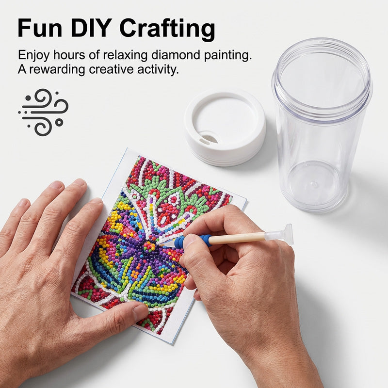 Creative Rhinestone Art Water Cup Craft Kit