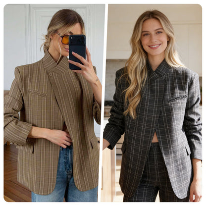 Women's Trendy Asymmetrical Collar Blazer