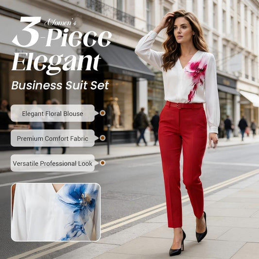 Women's 3-Piece Elegant Business Suit Set