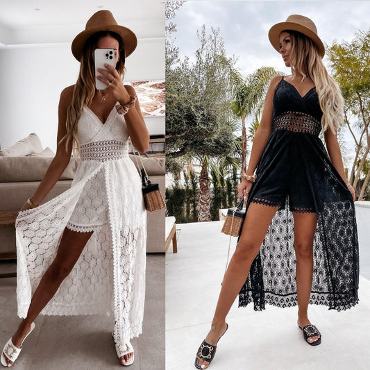🎁New arrival 49% OFF💥Women's Jumpsuit with Spaghetti Straps – Loose Leisure Jumpsuit with Cut-Out Design✨