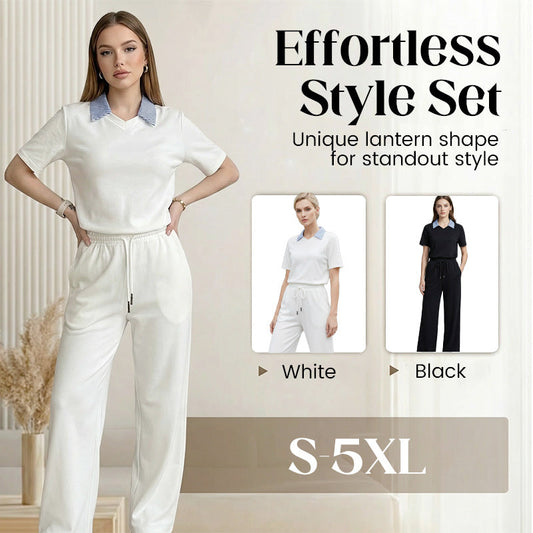 Women's Short Sleeve Top and Trousers Set