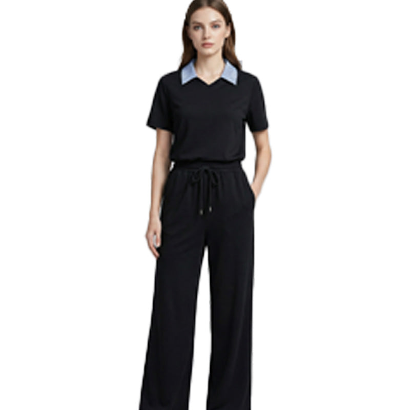 Women's Short Sleeve Top and Trousers Set