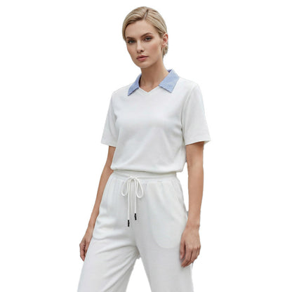 Women's Short Sleeve Top and Trousers Set