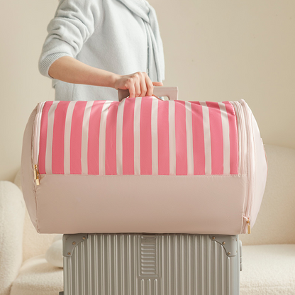 Cylindrical Roll-Up Quilt Storage Bag with Zipper