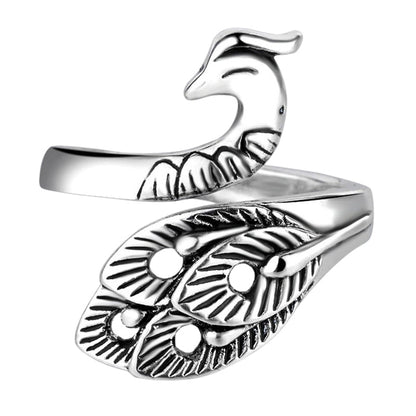 Charming Adjustable Vintage Peacock Ring