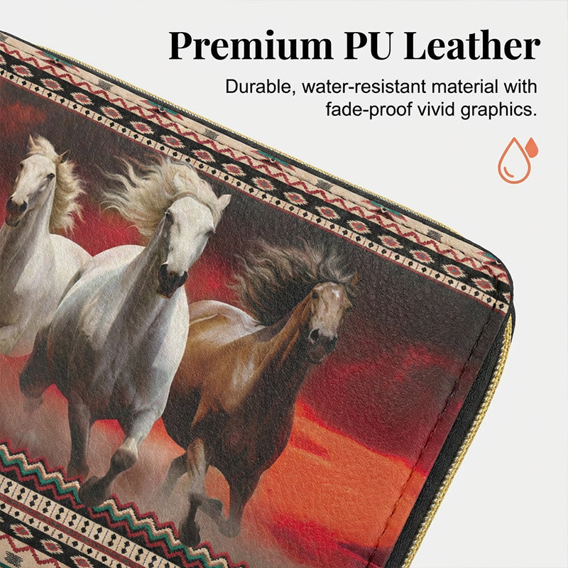 Women's Fashion Printed Zip-Around Wallet
