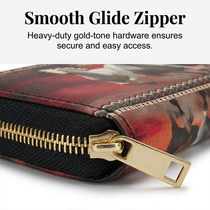 Women's Fashion Printed Zip-Around Wallet