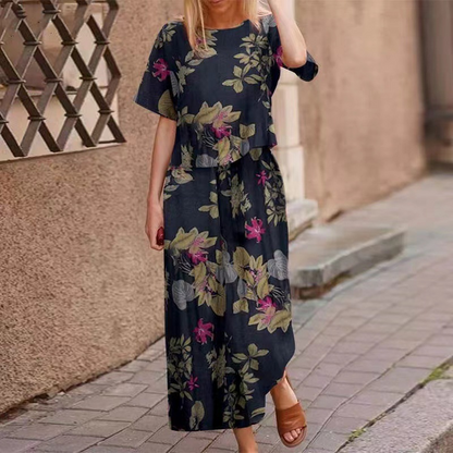 🔥✨49 % Off On The Last Day ⏳⏰Women's Loose Print Top ＆ Pants 2-Piece Set