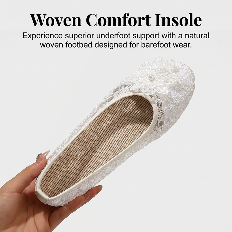 Women's Floral Lace Breathable Slip-On Loafers