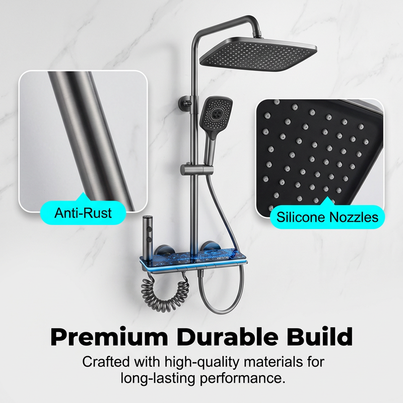 LED Digital Display Rain Shower System