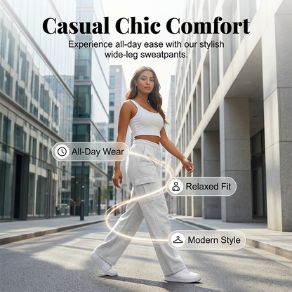 Women's High-Waist Wide-Leg Cargo Pants