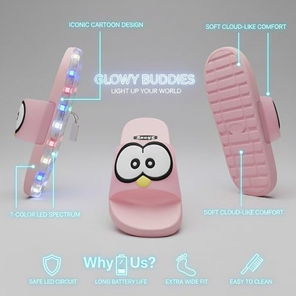 LED Light-Up Cartoon Slippers