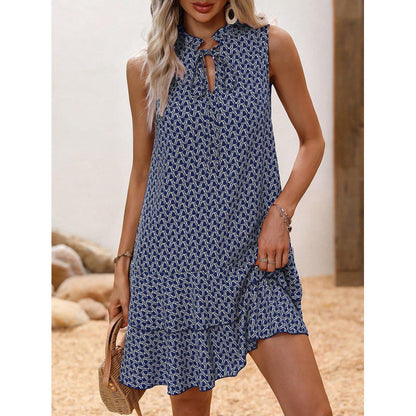 🎉Last Day Promotion 49% OFF💃Women's Geometric Print Bow Dress