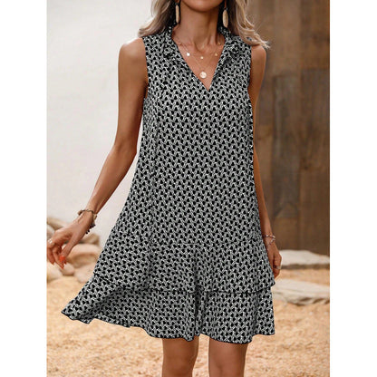 🎉Last Day Promotion 49% OFF💃Women's Geometric Print Bow Dress