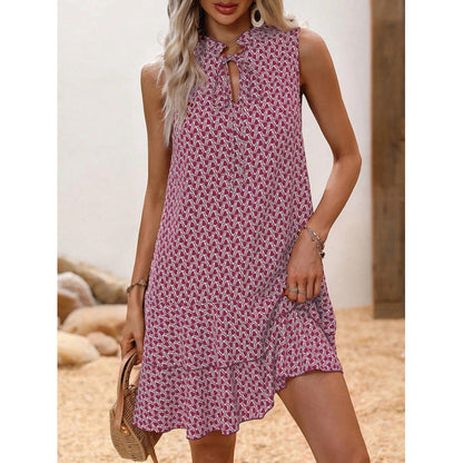 🎉Last Day Promotion 49% OFF💃Women's Geometric Print Bow Dress