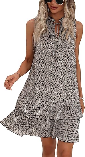 🎉Last Day Promotion 49% OFF💃Women's Geometric Print Bow Dress