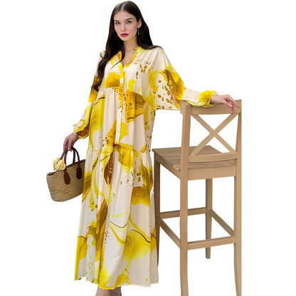 Women’s Floral V-Neck Maxi Dress