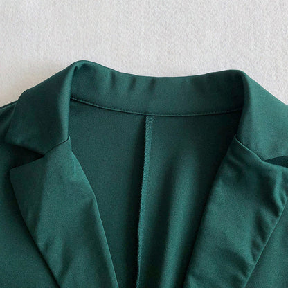 Women's Business Solid Blazer ＆ Pants 2-Piece Set