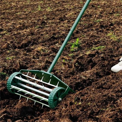 Rolling Lawn Aerator with Handle