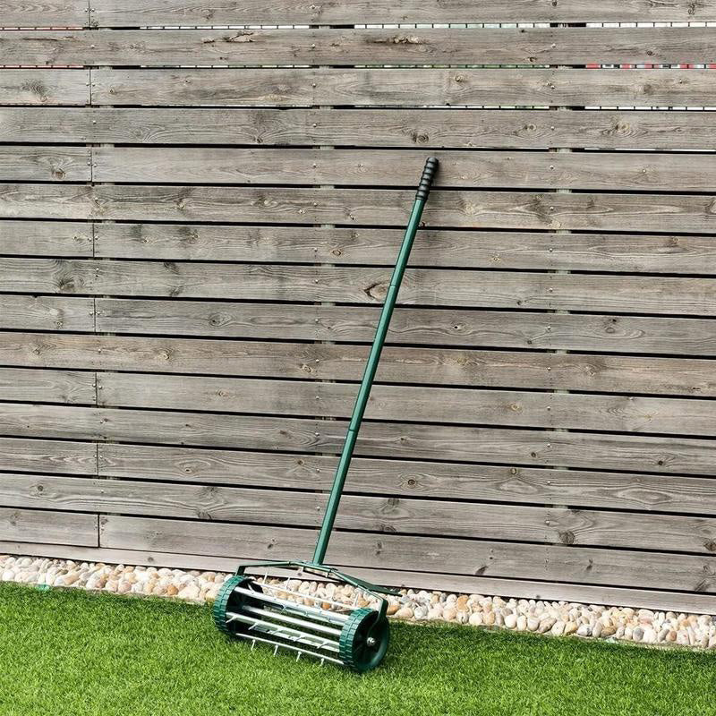 Rolling Lawn Aerator with Handle