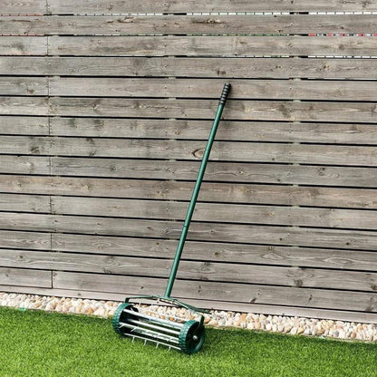 Rolling Lawn Aerator with Handle
