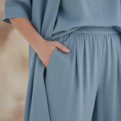 Elegant Relaxed Fit 3-Piece Loungewear for Women