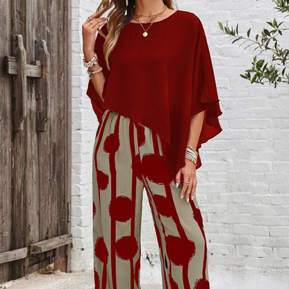 🎁Mother's Day Special Sale 50% OFF!💐5/8 Sleeves Top & Print Pants Set