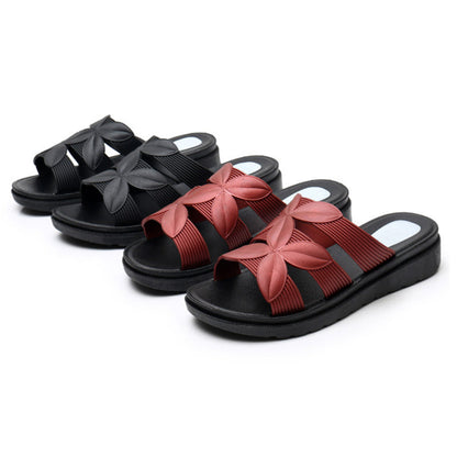Women's Floral Strap Platform Slippers
