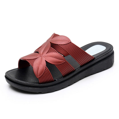 Women's Floral Strap Platform Slippers