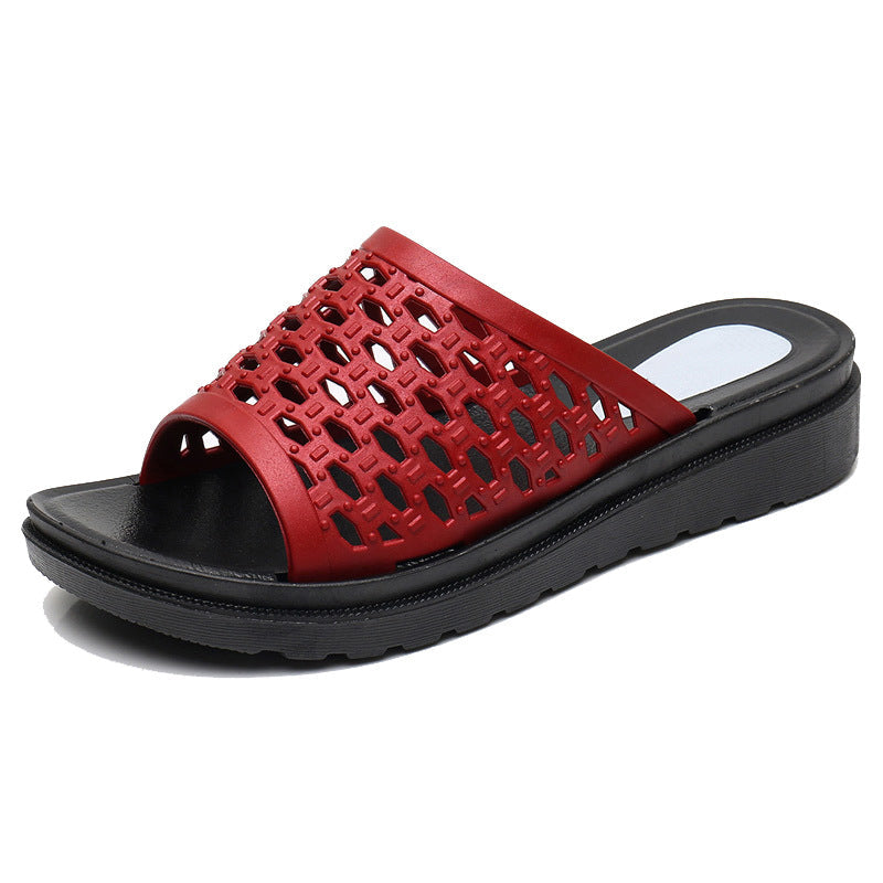 Women's Floral Strap Platform Slippers