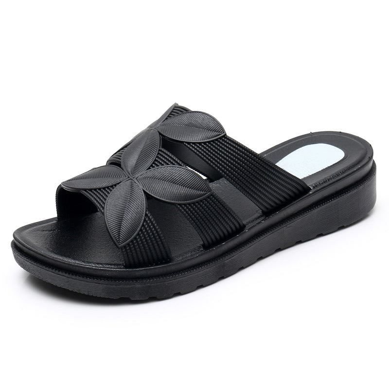 Women's Floral Strap Platform Slippers