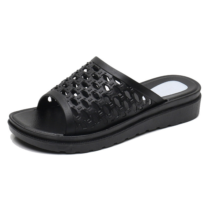 Women's Floral Strap Platform Slippers