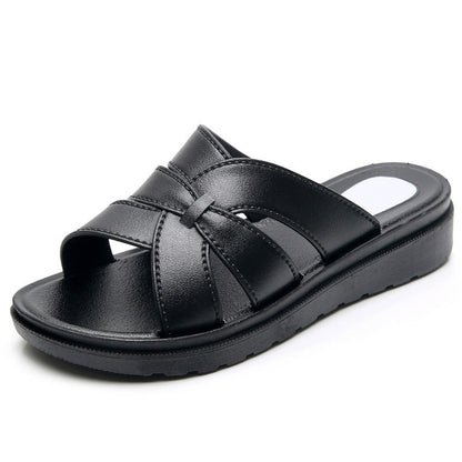 Women's Floral Strap Platform Slippers