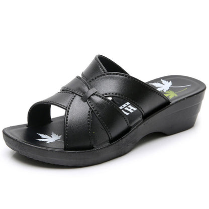 Women's Floral Strap Platform Slippers