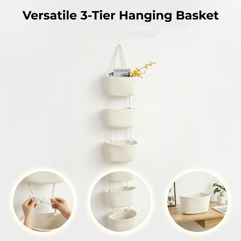 3-Tier Wall-Hanging Storage Organizer