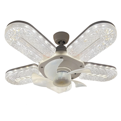 🔥Limited-time 50% off💡 Crystal-Effect LED 5-Blade LED Fan Light