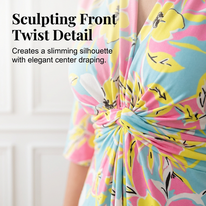 Summer Floral Tie-Waist A-Line Dress for Casual Wear