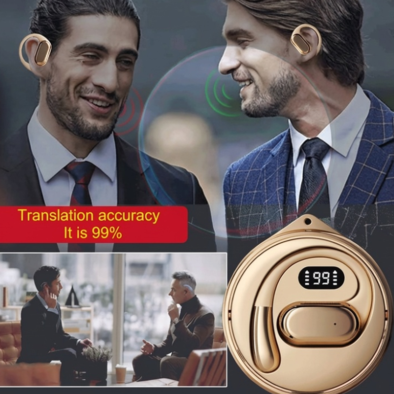 Clip-On AI Translator with Portable Charging Case