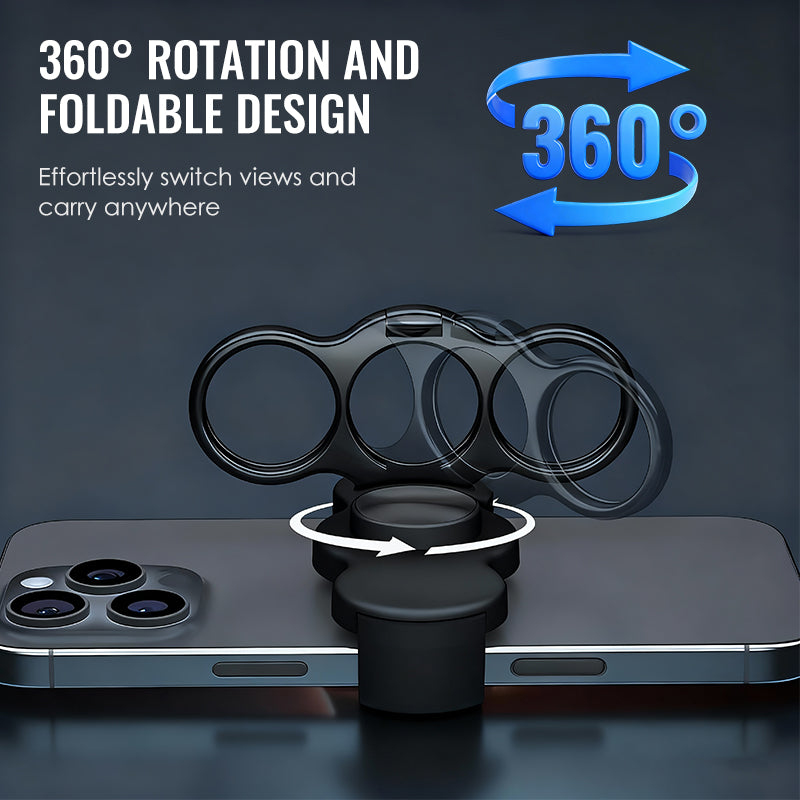Dual-Ring Three-Finger Back Clip Holder