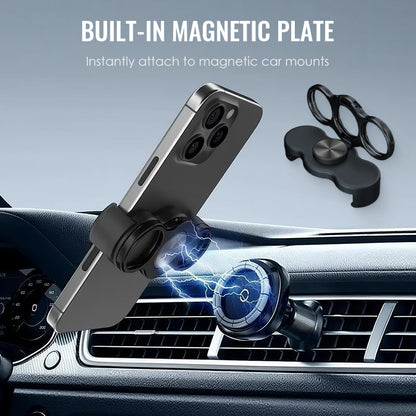 Dual-Ring Three-Finger Back Clip Holder