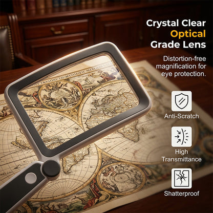 🔍💡Foldable, Handheld Reading Magnifier with Illumination 📖✨