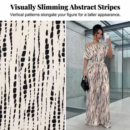 Women's One-Shoulder Wide-Leg Jumpsuit