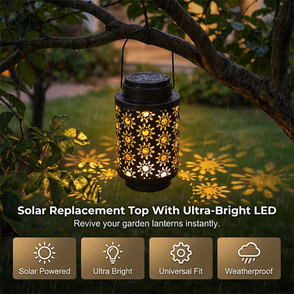 Solar Powered Hollow-Out Hanging Light