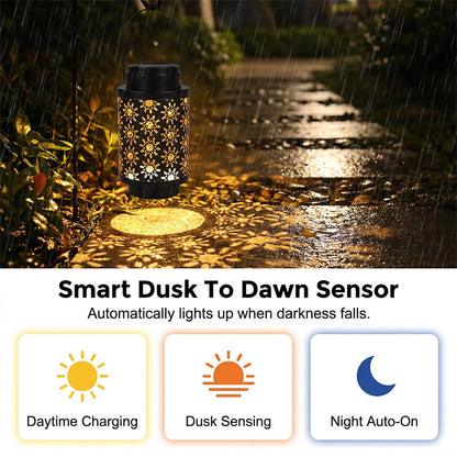 Solar Powered Hollow-Out Hanging Light
