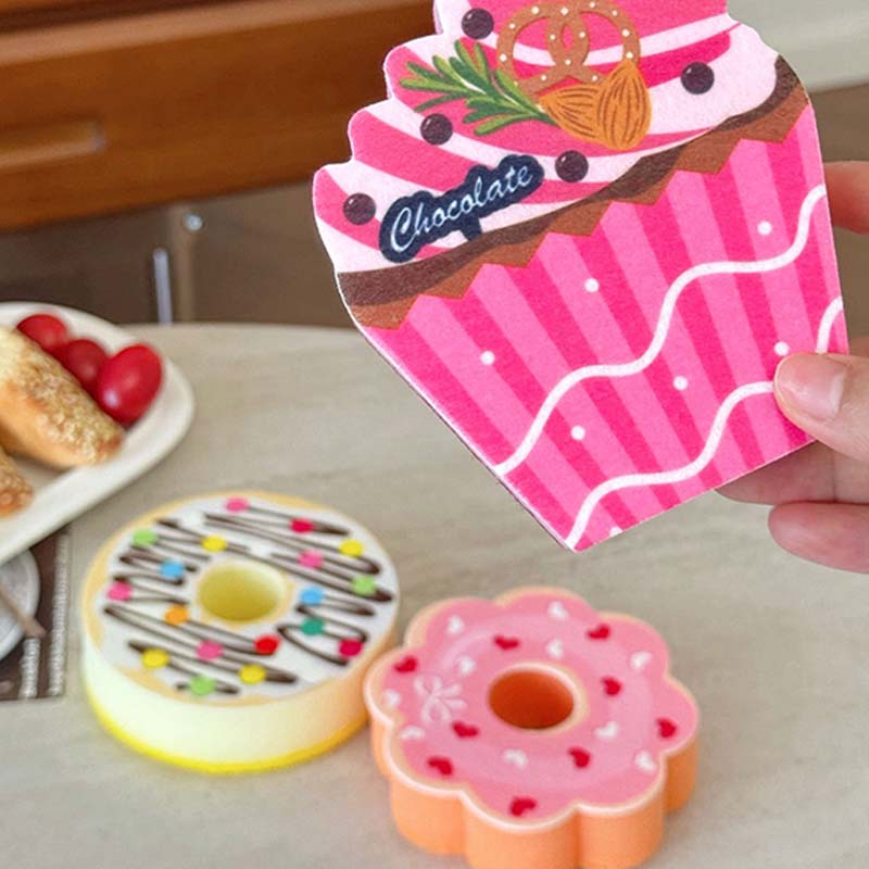 Dessert-Shaped Cleaning Sponge for Kitchen