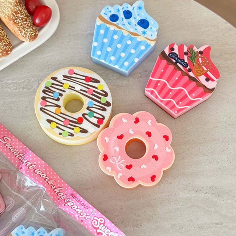 Dessert-Shaped Cleaning Sponge for Kitchen