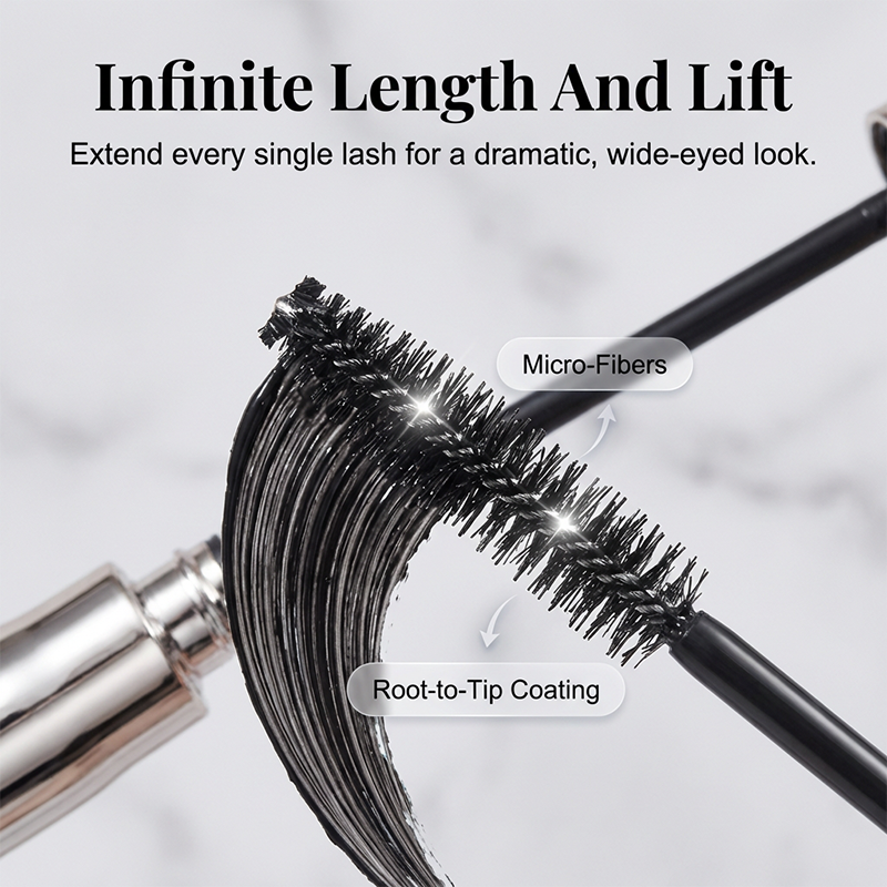 Waterproof Long Lasting Black Mascara