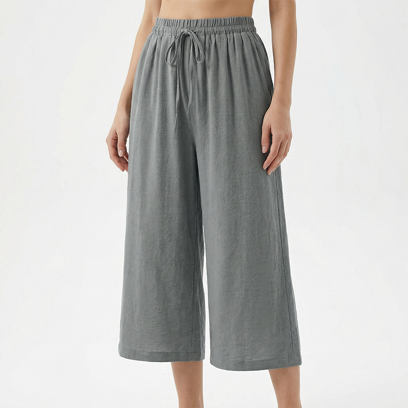 Women's Casual Drawstring Waist Capri Pants