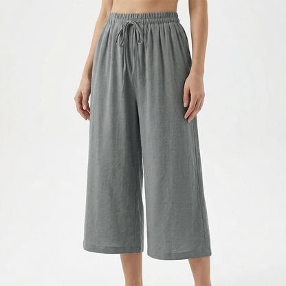 Women's Casual Drawstring Waist Capri Pants